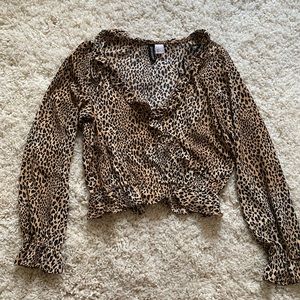Cheetah print blouse